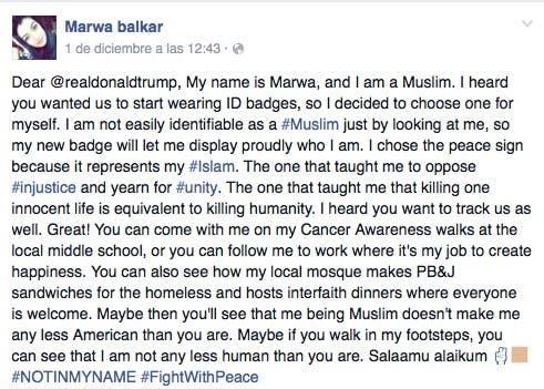 Una joven musulmana le escribe una emotiva carta a Donald Trump… ¡Te vas a sorprender!