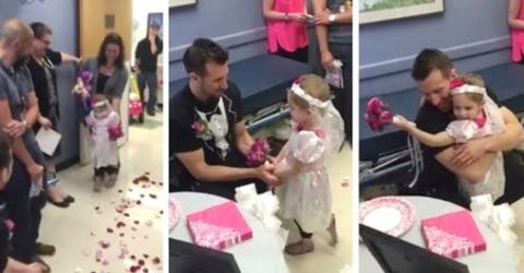 Esta niña de 4 años tiene cáncer, pero eso no le ha impedido casarse con alguien muy especial