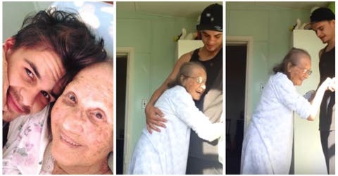 El tierno baile de un joven con su abuelita que padece alzheimer conmueve a millones de personas