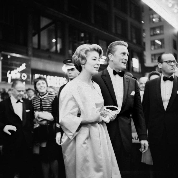 Kirk Douglas at the premiere of the movie Spartacus in Chicago, IL. October 13, 1960