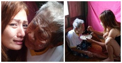 Los desgarradores últimos momentos de una joven con su abuela de 98 años conmueven en la red