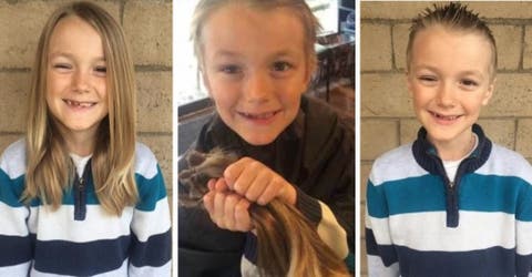 A los 7 años dona su cabello para otros niños diagnosticados con cáncer