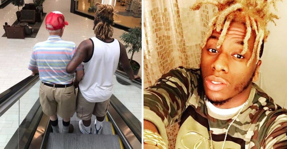 Lo que hizo este joven mientras un anciano bajaba las escaleras mecánicas desconcertó a todos Lo que hizo este joven mientras un anciano bajaba las escaleras mecánicas desconcertó a todos