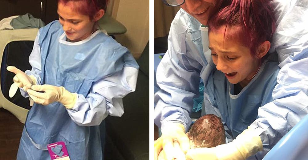 Captan el resultado de la participación de una niña de 12 años en el nacimiento de su hermanito Captan el resultado de la participación de una niña de 12 años en el nacimiento de su hermanito