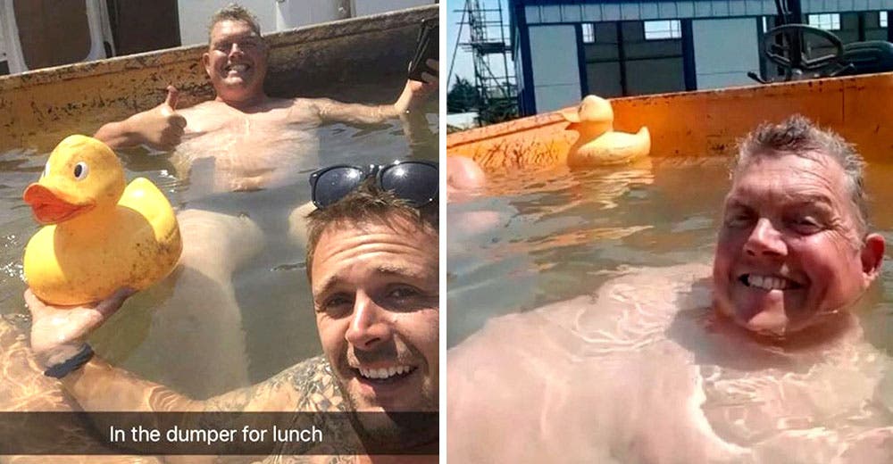 Lo que hicieron estos 2 constructores “para enfrentar el calor” causó revuelo en las redes Lo que hicieron estos 2 constructores “para enfrentar el calor” causó revuelo en las redes