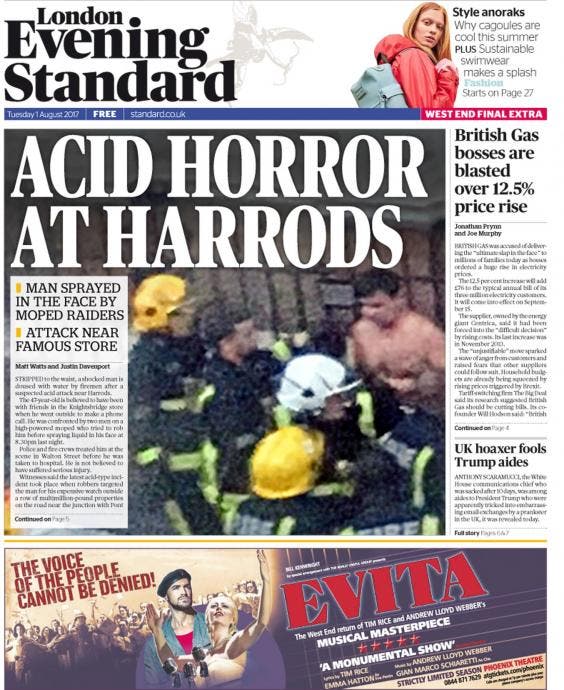 Alison Saunders ataques ácido Londres Gales condena carcel vida