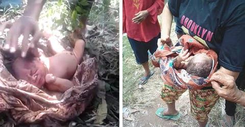 A este pobre bebé recién nacido lo encontraron en el lugar más peligroso y horrible
