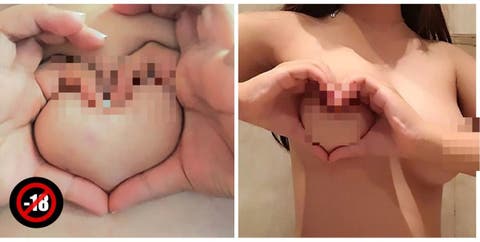 Las mujeres chinas asumieron el reto de «hacer un corazón» con sus pechos y enloquecen las redes