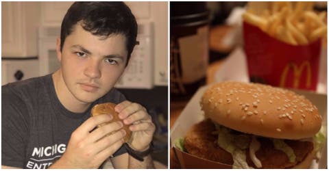 Asumió el reto de comerse 100 hamburguesas de pollo en 24 horas y el resultado fue inesperado