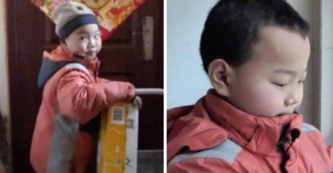 Un niño huérfano forzado a trabajar desde los 3 años conmueve a la sociedad china
