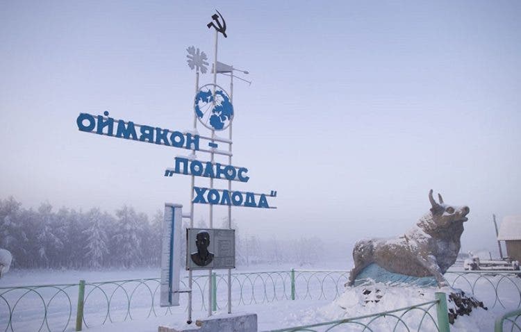 temperaturas gélidas rompen récord -62º Siberia Oymyakon