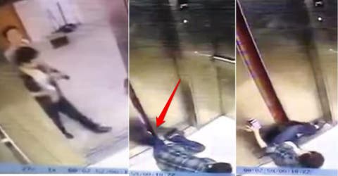 ATERRADOR – Se tropezó dentro del ascensor y perdió su pierna atrapada entre las puertas