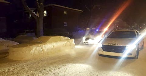 Las redes enloquecen con un «auto de nieve» que parece tan real que logró engañar a los policías