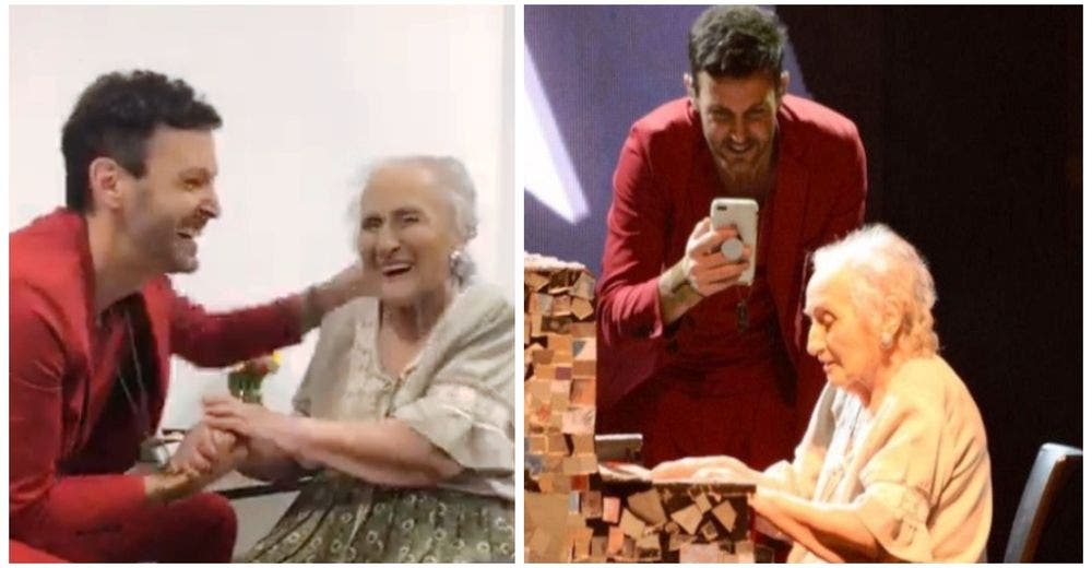 Un cantante cumple el sueño más anhelado de una anciana de 91 años en el escenario