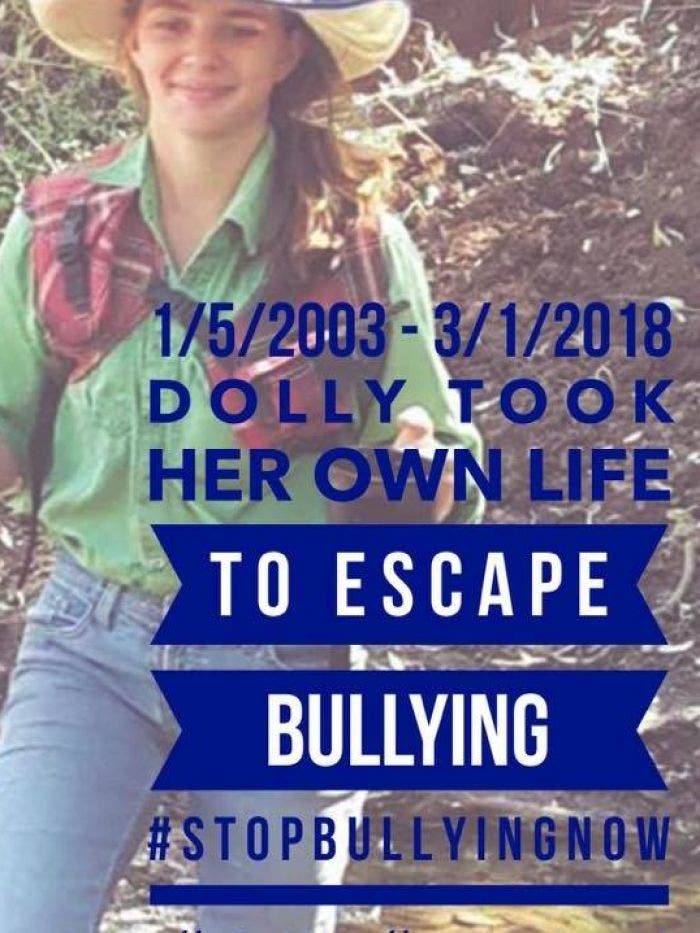 muerte de niña en australia dolly everett campaña contra el bullying psicologos expertos edad ideal niños ingresen usen asegura que las redes sociales deben ser para mayores de 12 años responsabilidad de los padres dead suicide tragic bullies