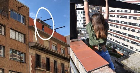 Una joven se cuelga de una azotea en Barcelona para hacerse una foto y casi pierde la vida