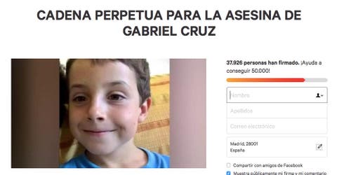 Exigen cadena perpetua revisable para la asesina del pequeño Gabriel ¡FIRMA!