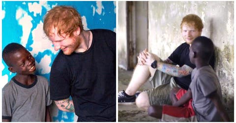 Así vive ahora el niño de la calle africano violado, que Ed Sheeran salvó con su propio bolsillo