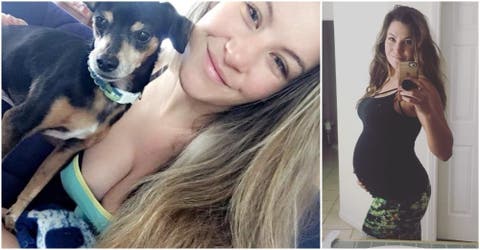 Excampeona de lucha y embarazada de 7 meses, salva a su perro del ataque de un mastín napolitano
