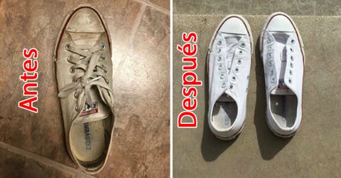 El mejor truco para dejar tus viejas y sucias zapatillas blancas como nuevas