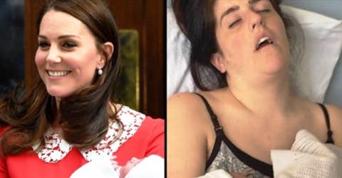 Madres revolucionan las redes al compartir fotos tras dar a luz comparándose con Kate Middleton