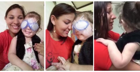 La reacción de una niña ciega al ver a su madre por primera vez tras una cirugía conmueve al mundo