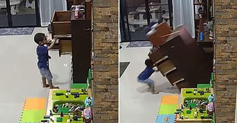 ALERTA – Este aterrador vídeo muestra lo fácil que un bebé puede ser aplastado por un mueble