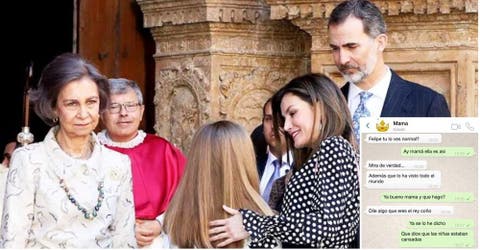 La supuesta conversación de Whatsapp del Rey Felipe con su madre tras la discusión con Letizia