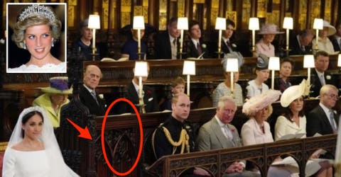 La imagen del asiento reservado para la princesa Diana en la boda real conmueve al mundo