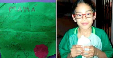 La emotiva carta que un niño de 10 años le escribe a su madre y una tragedia le impide entregar