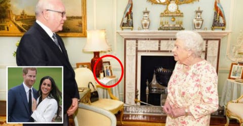 Sale a la luz de forma accidental una foto de Meghan y Harry que solo tiene la reina Isabel