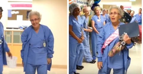 A los 91 años sigue trabajando como enfermera en el hospital conmocionando a todos