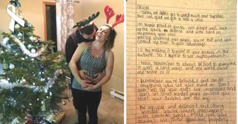 Le escribe una carta a su novia fallecida antes de Navidad – «Serás la mejor mamá en el cielo»