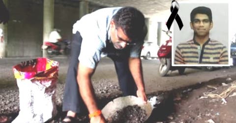 Repara más de 600 huecos en las carreteras desde que murió trágicamente su hijo de 16 años