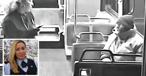 La conductora de un autobús reacciona ante un hombre sin hogar que necesitaba ayuda