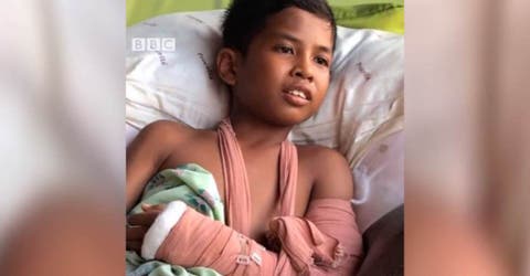 Un niño que sobrevivió a un terremoto es sorprendido con un gesto de su futbolista favorito