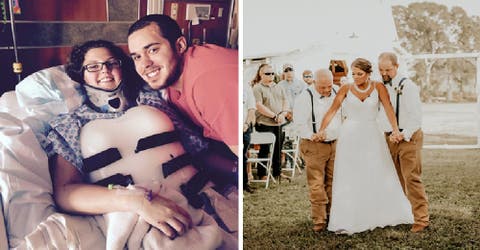 Una mujer paralizada lucha durante 3 años para poder volver a caminar en su boda