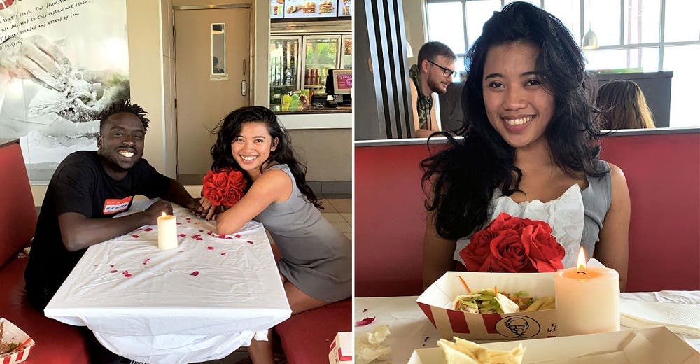 Sorprende a su novia con una cena romántica tan poco común que las fotos se hicieron virales