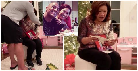 Dwayne Johnson «La Roca» sorprende a su mamá con una casa nueva como regalo de Navidad