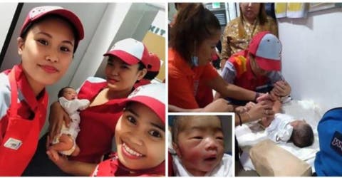 Las trabajadoras de un local de comida rápida rescatan un bebé recién nacido