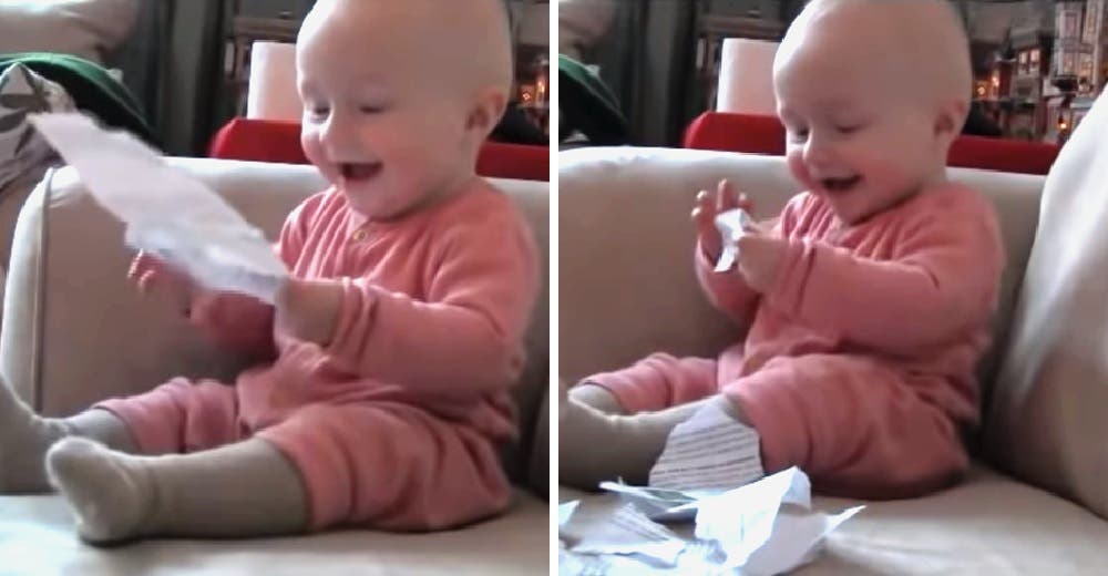 La adorable reacción de un bebé cuando su papá se frustra al recibir una carta de rechazo