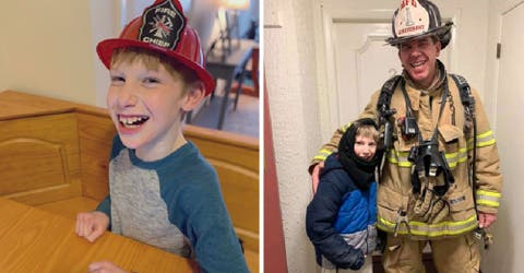 Comparte lo que hizo un bombero cuando vio a su hijo y descubrió que no podía hablar