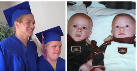 Un adolescente se niega a recibir su diploma sin la compañía de su gemelo con Síndrome de Down