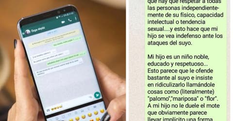 Una afligida madre se dirige con un mensaje a los padres del niño que se metía con su hijo