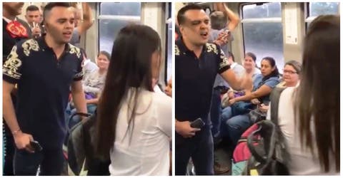 Le dedica una serenata en el metro a su novia infiel y se hace viral