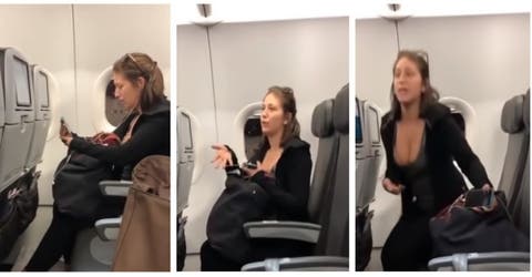 Una pasajera reacciona de forma agresiva tras negarse a sentarse al lado de un niño en un avión