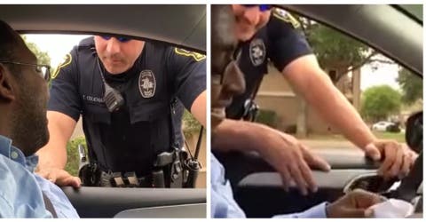 La policía lo detuvo porque no tenía una silla para el presunto niño que viajaba en el auto