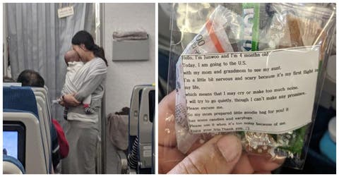 El admirable gesto de una mamá con 200 pasajeros en un vuelo en el caso de que su bebé llorara