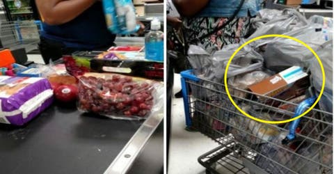 Un padre indignado difunde la compra de otra familia con un contundente mensaje
