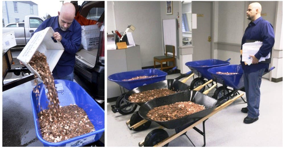 Se venga del Estado pagando el impuesto de sus autos con 298.745 monedas de un céntimo Se venga del Estado pagando el impuesto de sus autos con 298.745 monedas de un céntimo